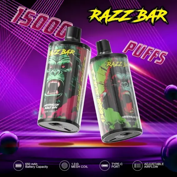 Razz Bar 15000 Züge Einweg Vape Großhandel Kostenloser Versand EU Lager