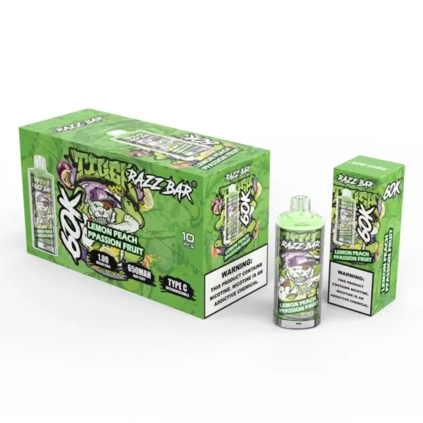 Razz Bar 60000 Züge Einweg E Zigarette Crystal Design Wiederaufladbar Lager in der EU