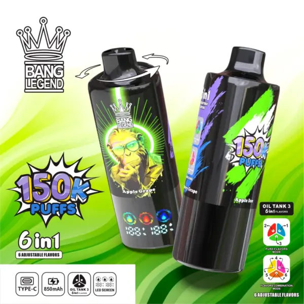 150k Züge Vape Bang Legend 150000 Einweg Vape 6 in 1 EU Lager