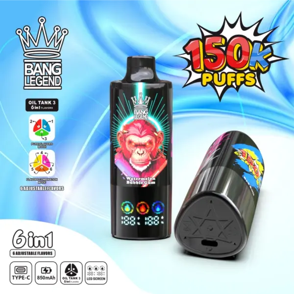 150k Züge Vape Bang Legend 150000 Einweg Vape 6 in 1 EU Lager
