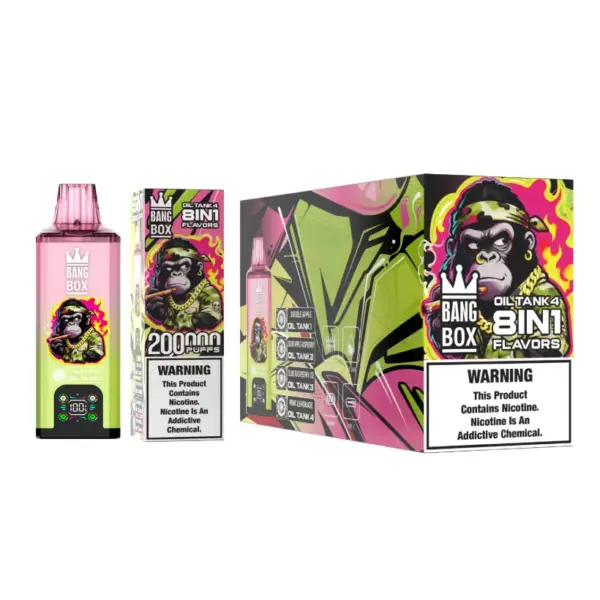 8 in 1 Vape Bang Box 200k Zuege Einweg E Zigarette Grosshandel Kostenloser Versand