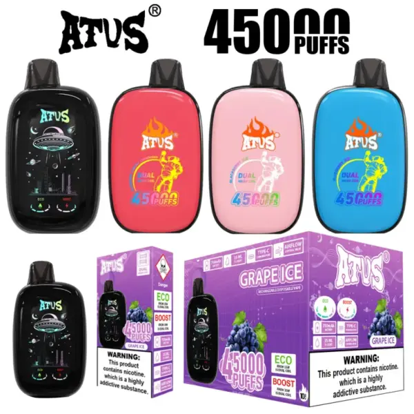 ATVS 45000 Puffs 45k Wiederaufladbare Einweg Vape Kostenloser Versand