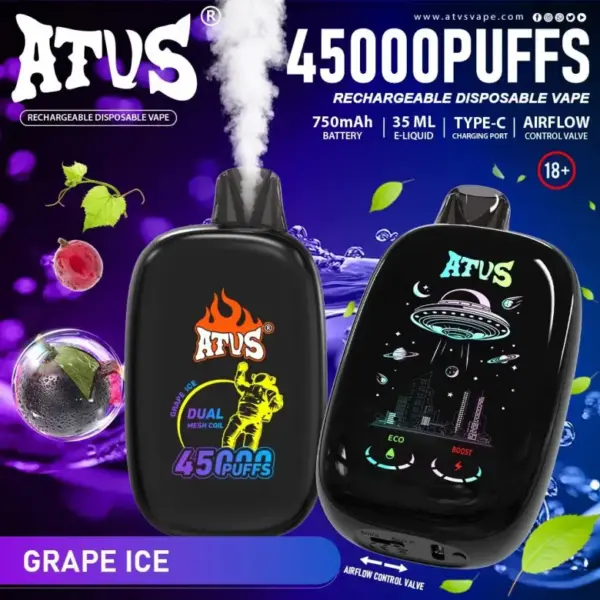 ATVS 45000 Puffs 45k Wiederaufladbare Einweg Vape Kostenloser Versand