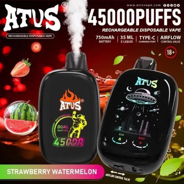 ATVS 45000 Puffs 45k Wiederaufladbare Einweg Vape Kostenloser Versand