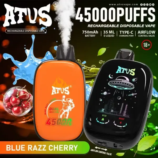 ATVS 45000 Puffs 45k Wiederaufladbare Einweg Vape Kostenloser Versand