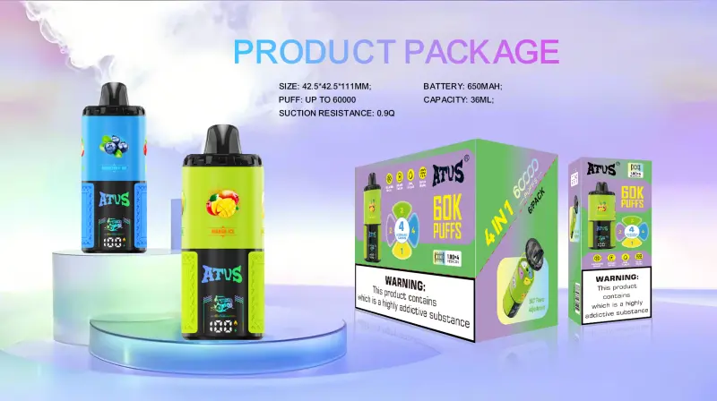 ATVS 60000 Puffs 60k 4 in 1 Beste Einweg Vape Großhandel Kostenloser Versand