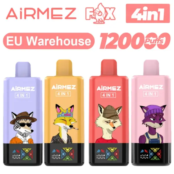 Airmez 120000 Züge Einweg-Vape 4-in-1 Kostenloser Versand EU-Lager