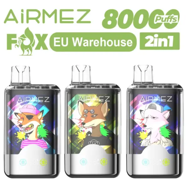 Airmez 80000 Züge Einweg-Vape 2-in-1 Kostenloser Versand EU-Lager