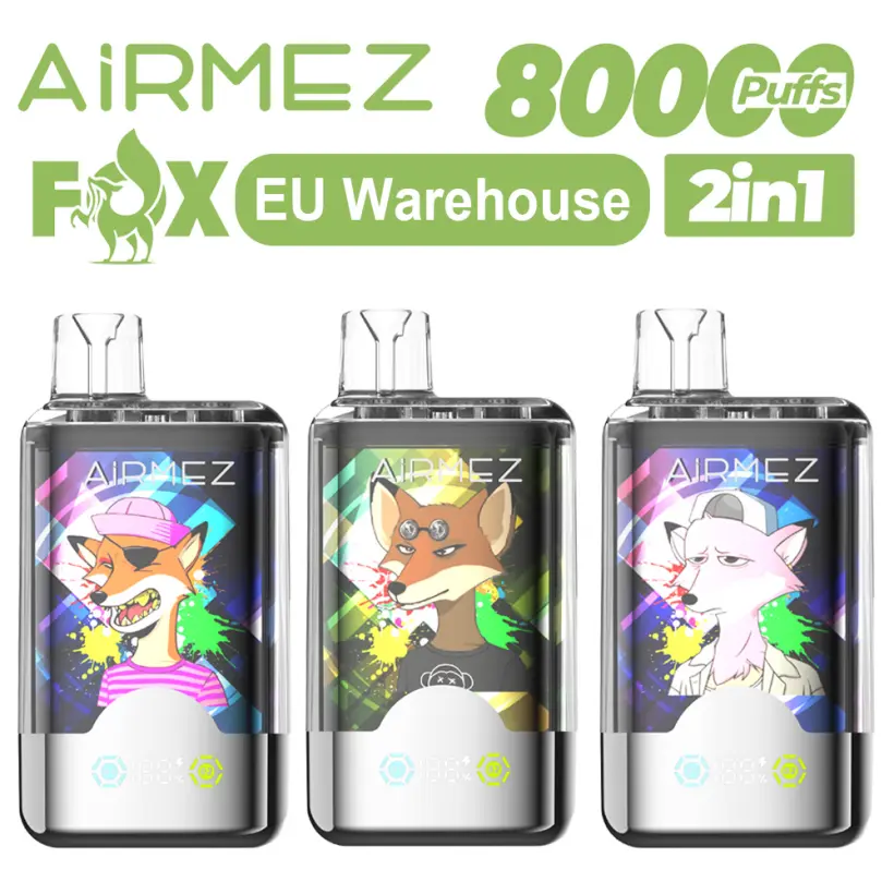 Airmez 80000 Züge Einweg-Vape 2-in-1 Kostenloser Versand EU-Lager