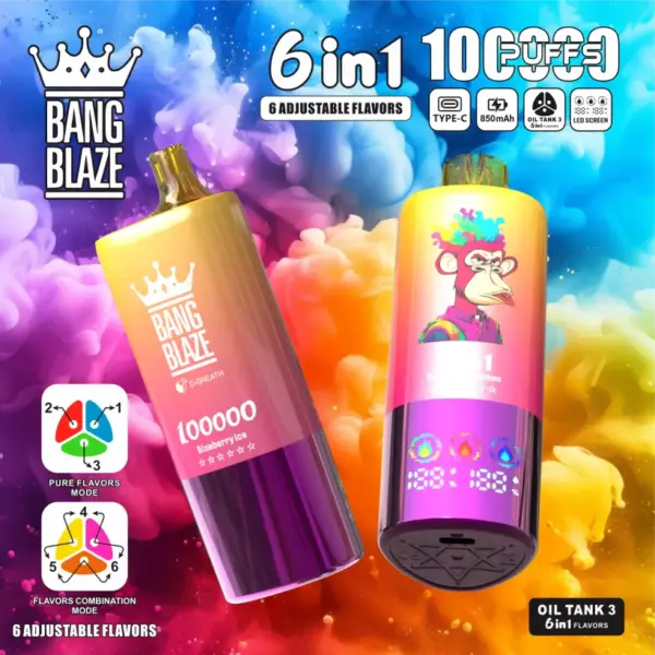 Bang Blaze 100K Züge 100000 Einweg Vape 6 In 1 Kostenloser Versand EU Lager