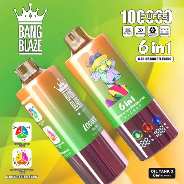 Bang Blaze 100K Züge 100000 Einweg Vape 6 In 1 Kostenloser Versand EU Lager