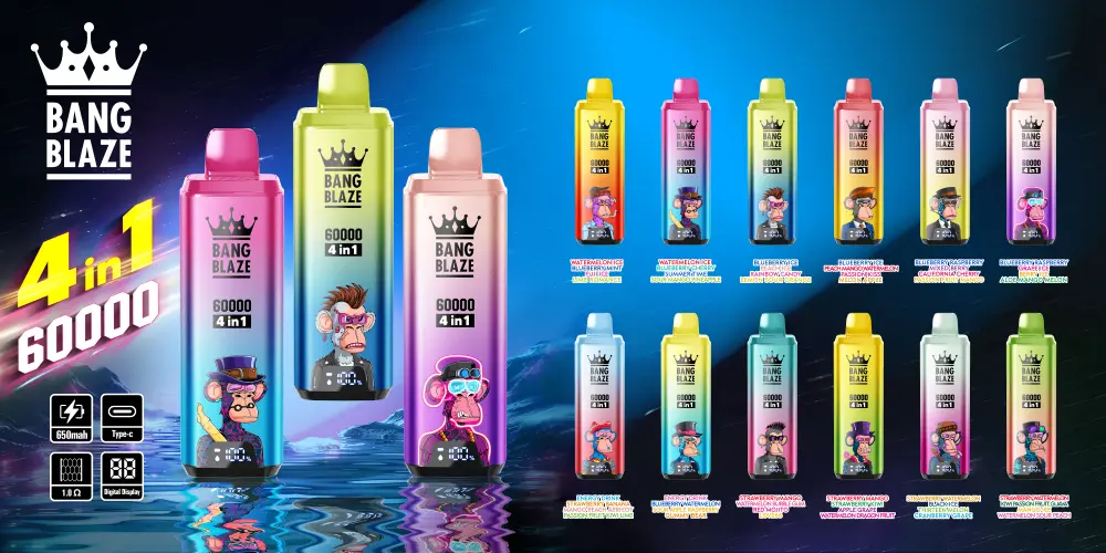 Bang Blaze 60K Züge 60000 Einweg Vape 4 In 1 Kostenloser Versand EU Lager