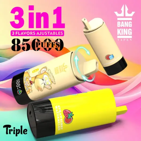 Bang King 85k Puffs 3-in-1 Bester Einweg Vape Direkt ab Werk Kostenloser Versand EU Lager
