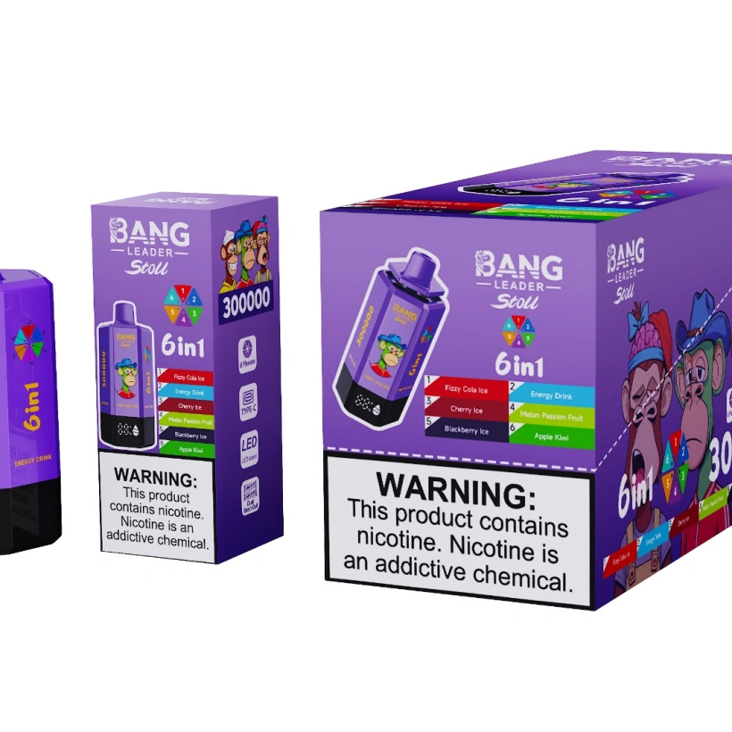 Bang Leader Stoll 300k Puffs 6 in 1 Einweg Vape 300000 Großhandel Kostenloser Versand