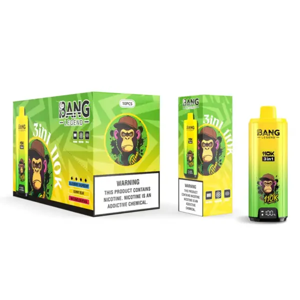 Bang Legend 110k Züge 110000 3-in-1 Einweg Vape 3 bis 7 Werktage EU Lager