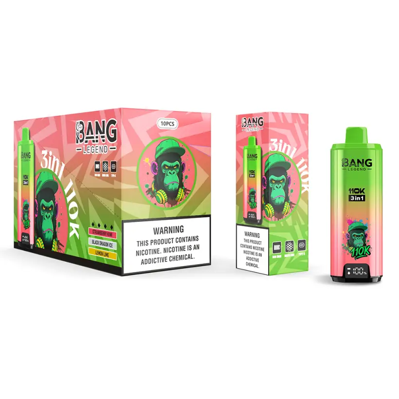 Bang Legend 110k Züge 110000 3-in-1 Einweg Vape 3 bis 7 Werktage EU Lager