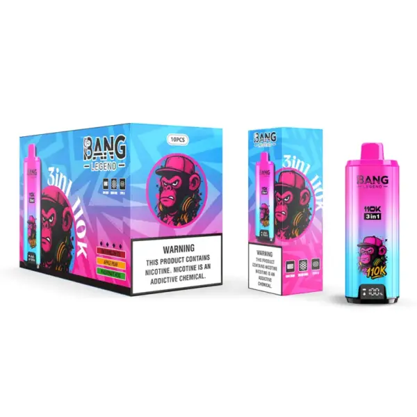 Bang Legend 110k Züge 110000 3-in-1 Einweg Vape 3 bis 7 Werktage EU Lager