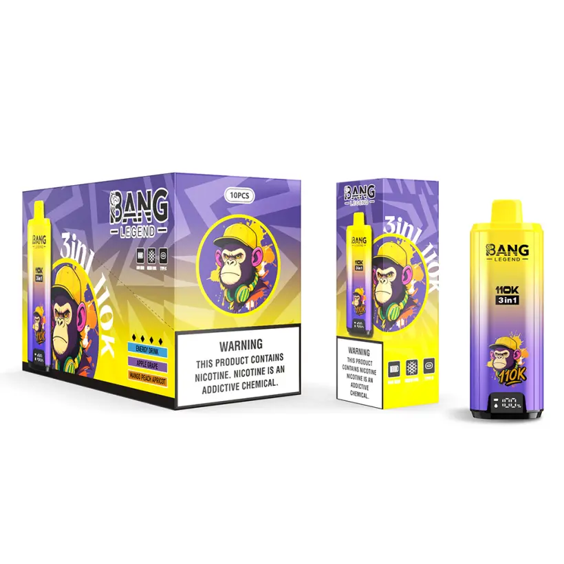 Bang Legend 110k Züge 110000 3-in-1 Einweg Vape 3 bis 7 Werktage EU Lager