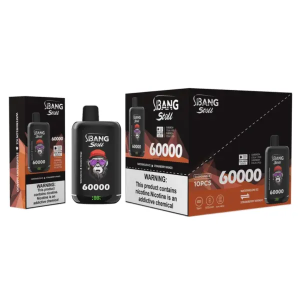 Bang Stoll 60k Puffs 2-in-1 Wiederaufladbarer Einweg Vape 60000 Kostenloser Versand