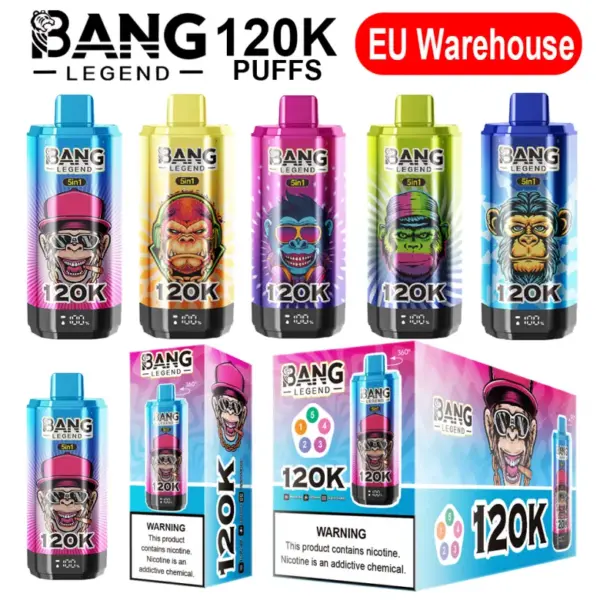 EU Puff 120000 Bang Legend 120k 5 in 1 Längst Haltender Einweg Vape Kostenloser Versand
