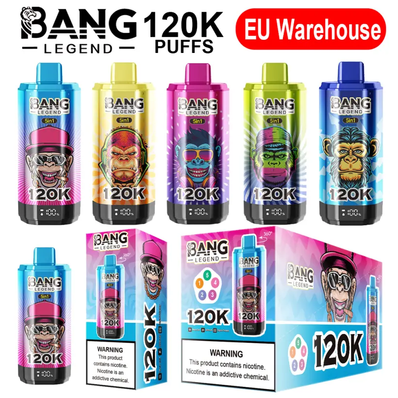 EU Puff 120000 Bang Legend 120k 5 in 1 Längst Haltender Einweg Vape Kostenloser Versand