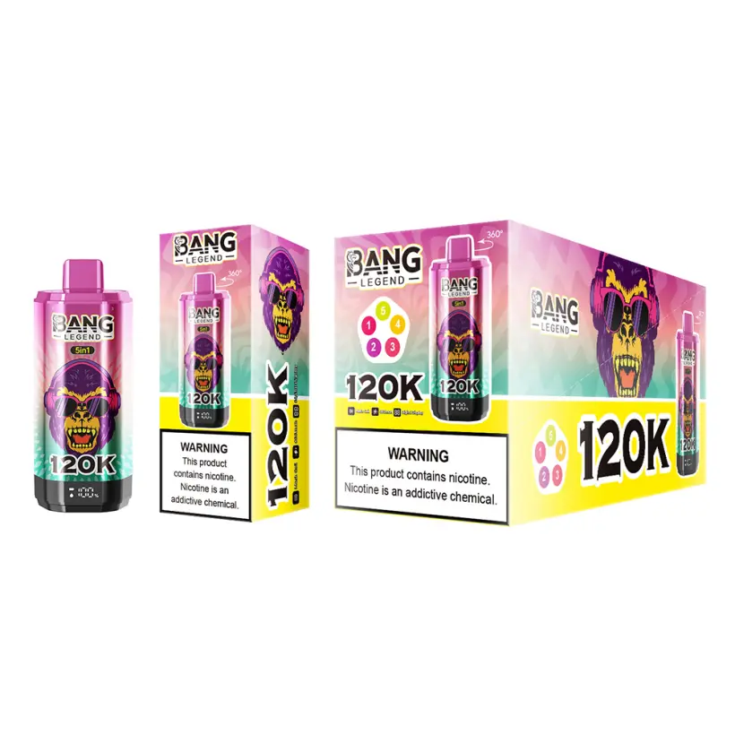 EU Puff 120000 Bang Legend 120k 5 in 1 Längst Haltender Einweg Vape Kostenloser Versand