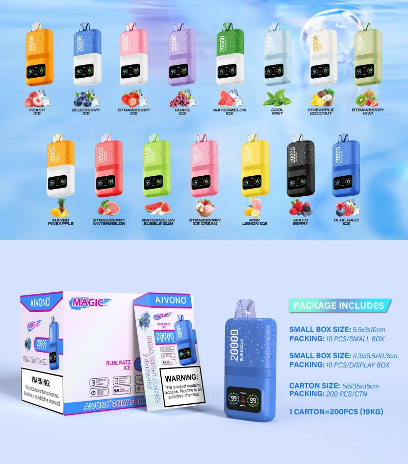EU Puff 20K Aivono 20000 Puffs Einweg Vape Großhandel Mit Kostenlosem Versand