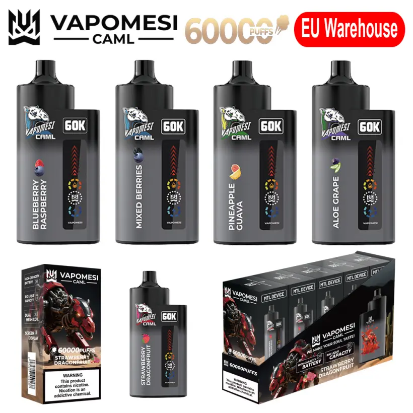 EU Puff 60000 Vapomesi 60k Puffs Caml Bester Einweg Vape Kostenloser Versand