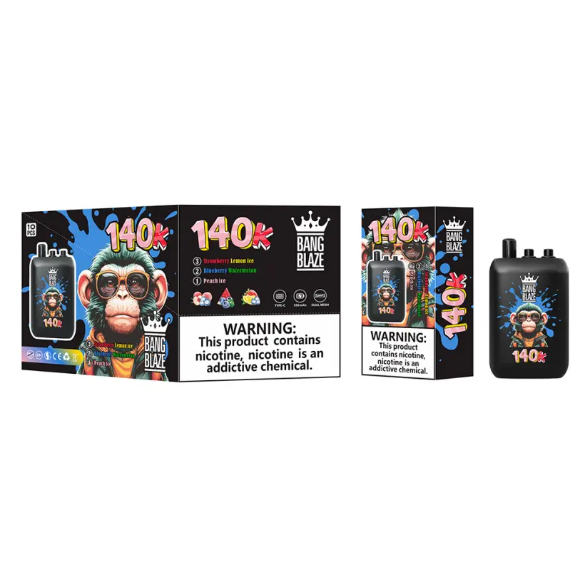 EU Vape Bang Blaze 140k Puffs 3 in 1 Wiederaufladbares Einweg-Vape 140.000 Züge Kostenloser Versand