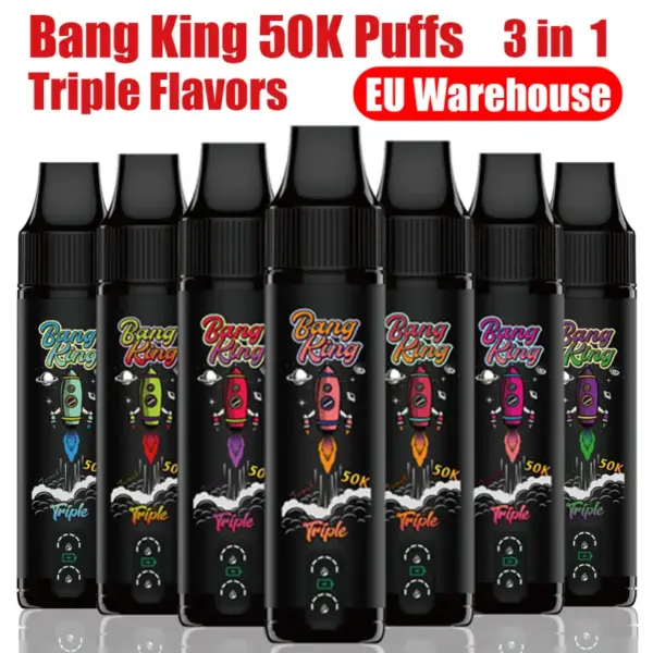 EU Vape Bang King 50k Puffs Dreifach-Aromen 3 in 1 Beste Einweg E-Zigarette Kostenloser Versand