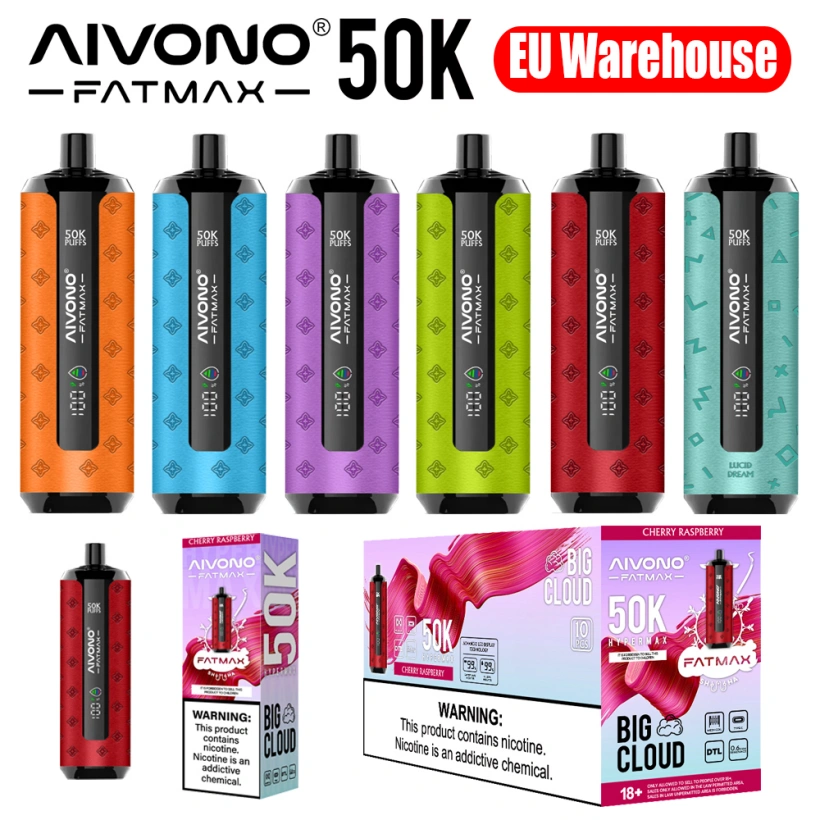 EU Lager Aivono Fatmax 50k Puffs 50000 Shisha Einweg Vape Große Wolke