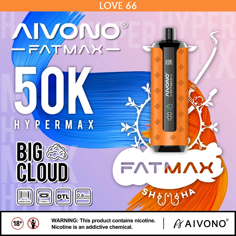 EU Lager Aivono Fatmax 50k Puffs 50000 Shisha Einweg Vape Große Wolke
