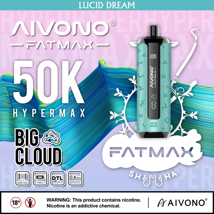 EU Lager Aivono Fatmax 50k Puffs 50000 Shisha Einweg Vape Große Wolke