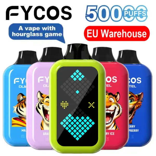 FYCOS 50K Puffs mit Sanduhr-Spiel Einweg-Vape 50000 EU-Lager