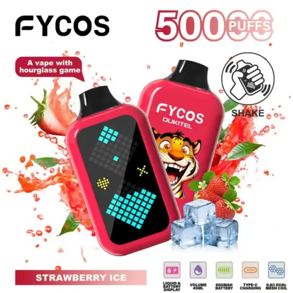 FYCOS 50K Puffs mit Sanduhr-Spiel Einweg-Vape 50000 EU-Lager
