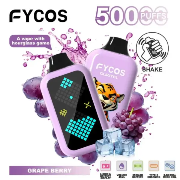 FYCOS 50K Puffs mit Sanduhr-Spiel Einweg-Vape 50000 EU-Lager