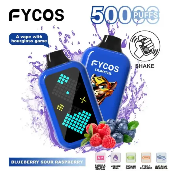 FYCOS 50K Puffs mit Sanduhr-Spiel Einweg-Vape 50000 EU-Lager