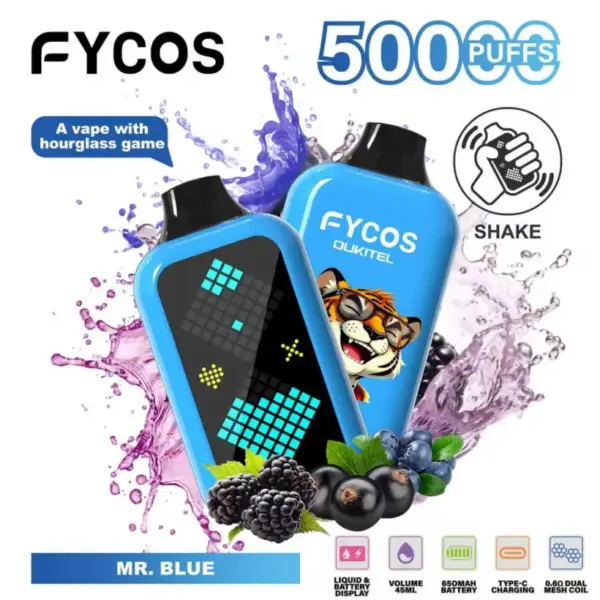 FYCOS 50K Puffs mit Sanduhr-Spiel Einweg-Vape 50000 EU-Lager