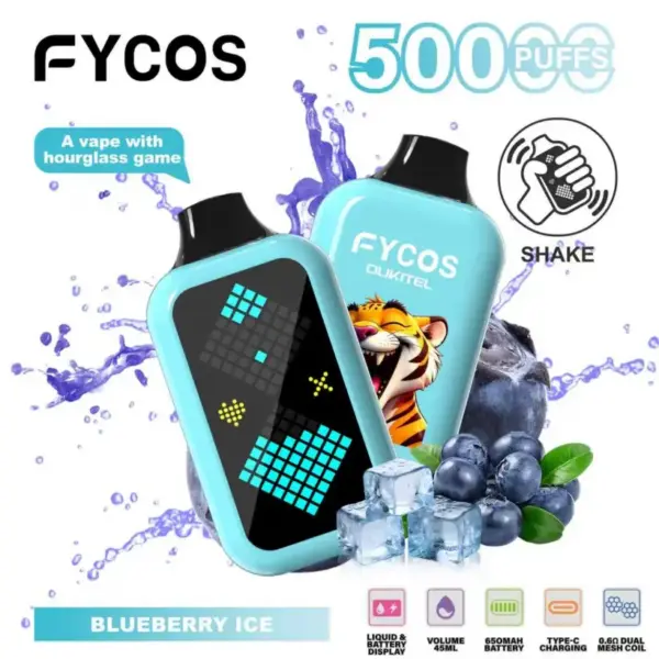 FYCOS 50K Puffs mit Sanduhr-Spiel Einweg-Vape 50000 EU-Lager