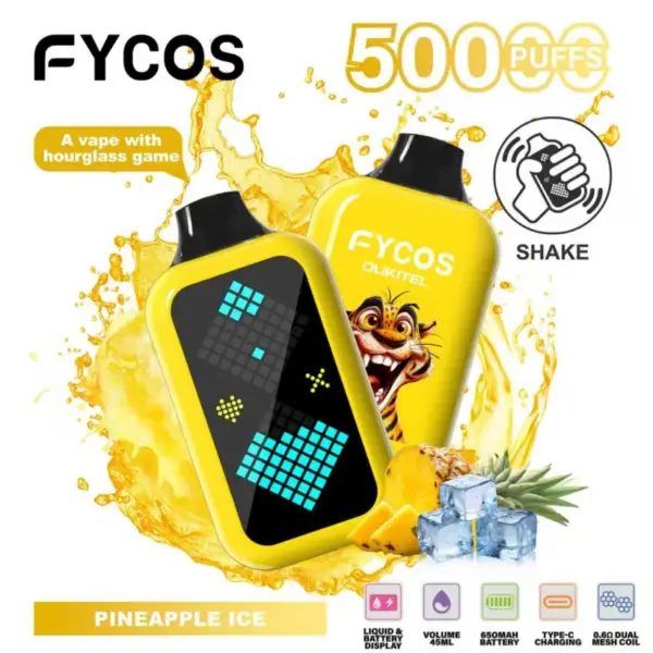 FYCOS 50K Puffs mit Sanduhr-Spiel Einweg-Vape 50000 EU-Lager