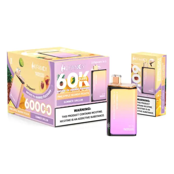Hifancy 60000 Züge Einweg-Vape 2-in-1 Twin Max Kostenloser Versand EU-Lager