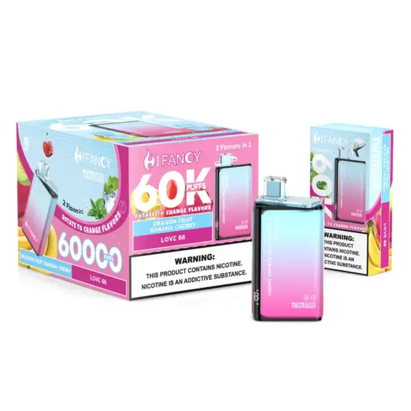 Hifancy 60000 Züge Einweg-Vape 2-in-1 Twin Max Kostenloser Versand EU-Lager