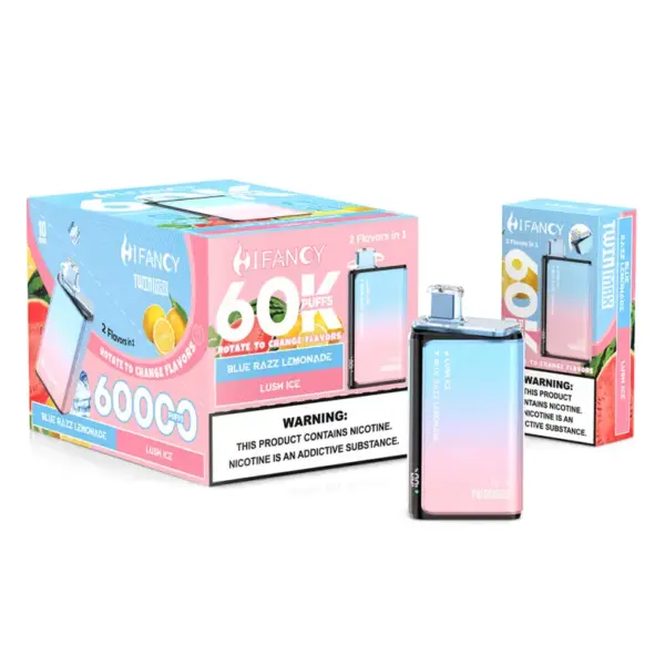 Hifancy 60000 Züge Einweg-Vape 2-in-1 Twin Max Kostenloser Versand EU-Lager
