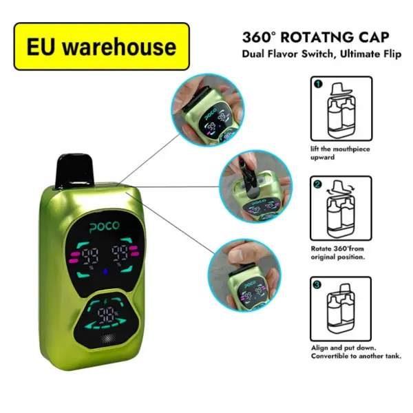 POCO DB 26000 Züge Einweg-Vape 26K Züge Kostenloser Versand EU-Lager