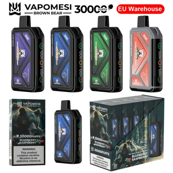 Vapomesi 30k Puffs Brown Bear Einweg Vape 30000 Kostenloser Versand EU Lager