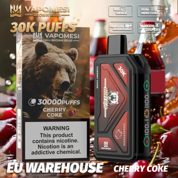 Vapomesi 30k Puffs Brown Bear Einweg Vape 30000 Kostenloser Versand EU Lager