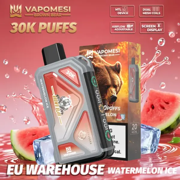 Vapomesi 30k Puffs Brown Bear Einweg Vape 30000 Kostenloser Versand EU Lager