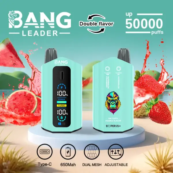 Bang Leader 50k Züge 2 In 1 Doppelte Geschmacksrichtungen Beste Einweg Vape 50000 Kostenloser Versand