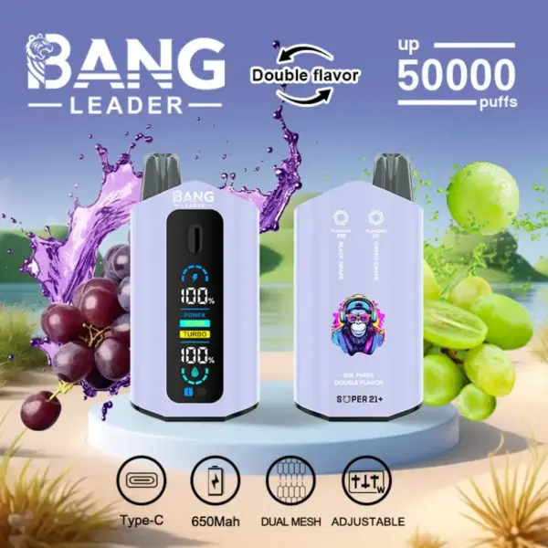 Bang Leader 50k Züge 2 In 1 Doppelte Geschmacksrichtungen Beste Einweg Vape 50000 Kostenloser Versand