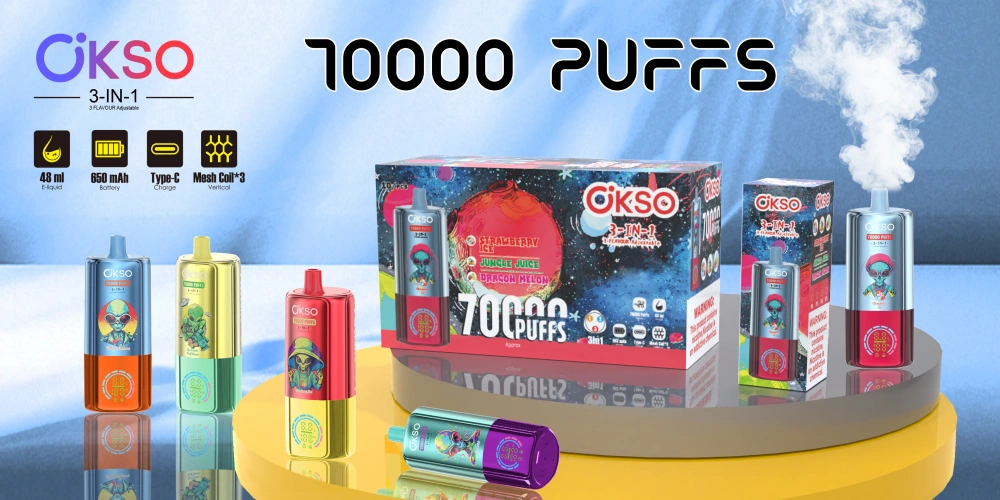 EU Vape OKSO 70000 Puffs 70k 3 in 1 Einweg Vape Großhandel Kostenloser Versand